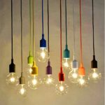 Pendant Lights ABlevel Fashion Silicon Gel Pendant Lamp,Socket Pendant Light Silicone Mutto for Bar Show Case Cafe Aisle Porch No bulb set of 8