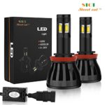 H11 LED Headlight Bulbs Conversion Kit All-in-one （Upgraded version） 96W 9600LM 6000K （Daylight Low Beam/ High Beam/ Fog Light Bulbs ）with Rainproof driver (by Street Cat )