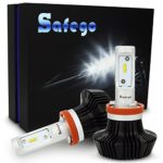 Safego 8000lm H11 LED Car Headlight Kit Bulbs Flips Chip H8 H9 Auto LED Conversion Kit 12v 2 Year Warranty Replace for Halogen Lamps or HID Light Bulbs PHL6E-H8911