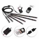 niceEshop(TM) 8pcs Motorcycle LED Light Kit Million Color Flexible Accent Glow Neon Strips with Wireless Remote Controller for Car SUV Truck Bike ATV Interior Exterior