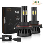 H13(Hi/Lo) LED Headlight Bulbs Conversion Kit (Upgraded version) Philips LED Chips 96W 9600LM 6000K – Low Beam/ High Beam/ Fog Light Bulbs – 3 Yr Warranty (Pack of 2 by STCT Street Cat)