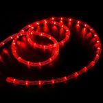 WYZworks 150′ feet Red LED Rope Lights – Flexible 2 Wire Accent Holiday Christmas Party Decoration Lighting