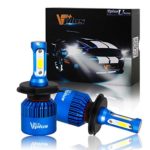 Vplus U Series LED Headlight Bulbs w/ Clear Focused Beam Kit – H4 9003 HB2 80W 10,000LM 6500K White COB w/ Fan LED Headlamp Conversion Replace HID & Halogen – 2 Yr Warranty – (2pcs/set)