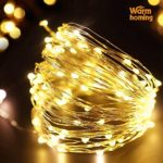 LED Christmas Lights – Upgraded 32 Ft LED String Lights Waterproof & SMD Cooper LED Lighting for Décor Patio, Garden, Room, Wedding and Party, Warm White Rope Lights