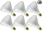 Luxrite LR20890 (6-Pack) 65-Watt BR40 Incandescent Flood Light Bulb, Dimmable, Frosted Finish, 500 Lumens, E26 Base