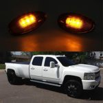 Partsam For 1999-2012 CHEVY GMC Amber Dually Bed Side Fender Marker LED Lights 2 pcs