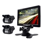 eRapta ER02 Wired 7 Inch Waterproof Backup Camera and Monitor Kits For Semi-Trailer/Box Truck/RV/Motorcoach/5th Wheel/Trailer PAL and NTSC IR LED Rearview Camera Use When Reversing to See the Backup