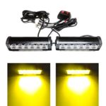 Yehard 6 LED Strobe Lights for Trucks Cars 12V Universal Amber Waterproof Emergency Light