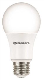 Ecosmart 8 Pack A19 – 60 Watt Equivalent Daylight (5000K) LED Light Bulb