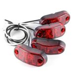 XCSOURCE 4pcs Red Oval LED Clearance/Side Marker Light Front Rear Indicator Lamp for Truck Trailer RV 12V/24V MA935