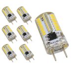 Reelco 6-Pack Mini G8 T4 Base Bi-pin LED 3Watt Dimmable LED Light Bulb AC 110V-120V White 6000K-6500K Equivalent 20W-25W