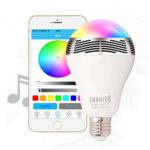 Sunvito Smart LED Bulb Speaker,New Wireless Bluetooth 4.0 Speaker Music LED Playbulb E27 Dimmable RGB LED Light Bulb for Party Decoration Lighting Free APP for iOS iPhone Android Smartphone