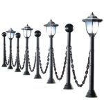 Solar Lamp Posts Chain Link Pathway Stakes – Set Of 15