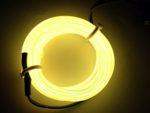 M.best Flexible LED Neon Light Glow EL Wire Rope tape Cable Strip Decoration + Controller (9FT, Yellow)