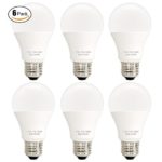 ( 6-Pack) SUNMEG A19 LED Light Bulb, 100 Watt Equivalent (11W), E26 LED Bulbs, 1050 Lumens, Daylight (5000K), 120VAC, UL Listed