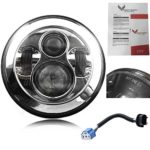 Eagle Lights Chrome 7″ Round Harley Daymaker LED Projection Headlight for Harley Davidson Motorcycles