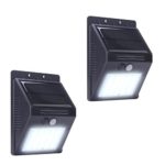Jujunx Wireless Security Sensor Solar Night Lights – 20 LEDs Bright and Waterproof Lamp (2-pack)