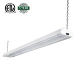 Hykolity Utility 4FT LED Shop Light, Linkable Integrated LED Garage Lights, 42W (100W Replacement), 5000K Daylight White, 3700 Lumens, ETL Certified, Double Lighting Fixture with Pull Chain Switch
