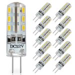 10-Pack G4 led bulb 12V DC, 1.5W / 110Lumen, Warm White 3000K, Equivalent to 10W T3 JC Halogen Bulbs Replacement, 3014 24LED, Mini lamp