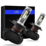 BEAMTECH H4 LED Headlight Bulb, 50W 6500K 8000Lumens Extremely Brigh (9003 Hi/Lo) CSP Chips Conversion Kit