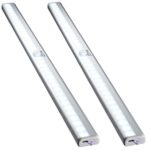Rechargeable DIY Stick-on Anywhere Portable 20 LED Wireless Motion Sensing Closet Night Light Stairs Attics Step Light Bar Magnetic Strip Kuled K20 (White 36 LEDs 2pack)