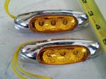 yan_(2) LED AMBER Sealed MIRO-FLEX STAR Clearance Side Marker Light Trailer Truck