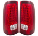 New Generation LED Tail Lights with Red Lens For Silverado Sierra 1500