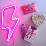 Lightning Bolt Neon Art Sign Lightning LED Neon Signs Handmade Visual Artwork Home Wall Decor Light For Kids Room Designed By Vasten (Pink)