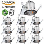 Sunco Lighting 10 Pack 6″ New Construction LED Can Air Tight IC Housing LED Recessed Lighting