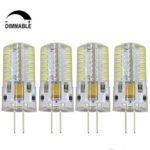 Dayker 4W G4 Base 64 LED SMD3014 LED Lamp Bulb AC/DC 12V G4 Bi Pin Daylight LED Corn Bulb 35W Halogen Replacement(4 Pack)