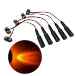 5 Pack LED Lights Flame Orange Micro Effects 9 Volt Battery Operated for Scenery Props