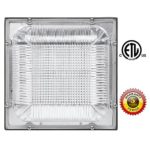 Cinoton LED Canopy Light , 50W(175-250W HPS/HID Replacement), 5000K (Crystal White Glow), 5500 Lumens, 9.5″ x 9.5″, Waterproof and Outdoor Rated, DLC-Qualified