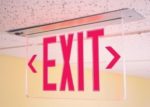 Recessed Edge Lit Exit Sign Red LED with Battery Backup ESW-ELR-Z