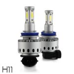 2017 All in One 100W 10000LM CREE LED Headlight High/Low Beam Fog DRL Conversion Kit Light Bulbs 6000K White 9005 9006 H4 H7 H10 H11 (H11)