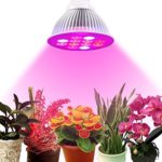 RAYWAY 12W Full Spectrum High Efficient Led Grow light Bulb 6 Red 3 Blue 3 Rose Red for Garden Greenhouse and Hydroponic Aquatic Organic Plants (12W Led grow bulb)