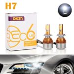 H7 LED Headlight Bulbs Conversion Kit 12000LM 120W 6000K Cool White Replace High Beam/Low Beam COB Chips Super Bright Headlamps – 2 Yr Warranty (Pair)
