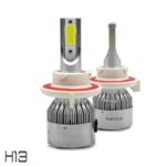 All in One 100W 10000LM CREE LED Headlight DRL Kit/High/Low Beam/Fog Lamp Kit Light Bulbs White 9005 9006 9007 H4 H10 H11 H13 (H13, White)