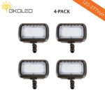 GKOLED 30W LED Floodlight, Outdoor Security Fixture, Waterproof, 100W PSMH Replace, 3000 Lumens, 5000K Daylight White, 70CRI, UL-Listed & DLC-Qualified, 5 Years Warranty, 4-PACK