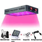Phlizon Newest Winter 1200W LED Plant Grow Light,with Thermometer Humidity Monitor,with Adjustable Rope,Full Spectrum Double Switch Plant Light for Indoor Plants Veg and Flower- 1200W(10W Leds 120Pcs)