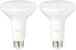 AmazonBasics 65 Watt Equivalent, Soft White, Dimmable, BR30 LED Light Bulb – 2-Pack