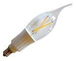 E12 Low Voltage 12V AC/DC 2W 200 Lumens Filament Candelabra LED, COBB Chips 20W Replacement (Warm White 2700K)