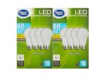 Great Value LED Light Bulb 9Watts 60Watts Equivalent Soft White Pack of Two 8 Counts