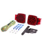 CZC AUTO 12V LED Submersible Trailer Tail Light Kit Stop Tail Turn Signal Lights for Over 80 Inch Boat Trailer Truck RV Snowmobile