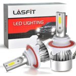 LASFIT H13/9008 LED Headlight Kits-Flip COB Chips- 60W 7600LM 6000K Led Headlight Bulbs- Dual Hi/Lo Beam (2pcs/set)