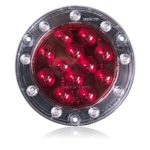 Maxxima M85417R Red 21 LEDs Ultra Thin Round Hybrid Lightning STT/Back-Up LED Light