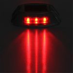 Aluminum Solar 6-LED Outdoor Road Driveway Dock Path Ground Light Lamp-Red