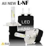 Alla Lighting 2017 Newest Version 8400 Lumens Extremely Super Bright 6000K Xenon White High Power Mini LED Headlight Bulbs Conversion Kits Headlamps Replacement with Turbine Heating (H4/9003/HB2)