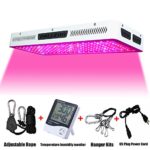 Phlizon 2017 Newest 2000W High Power Series Plant LED Grow Light,with Thermometer Humidity Monitor,with Adjustable Rope,Double Chips Full Spectrum Grow Lamp for Marijuana Indoor Medical Cannabis