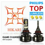 HIKARI Ultra LED Headlight Bulbs Conversion Kit -HB4 (9006),Philips Lumileds 12000lm 6K Cool White,2 Yr Warranty 12000lm 6K Cool White,Game Changer,2 Yr Warranty