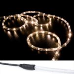 WYZworks 10′, 20′, 25′, 50′, 100′, 150′ ft (25′ feet) Warm White LED Rope Lights 2 Wire Accent Holiday Christmas Party Decoration Lighting | UL & CSA Certified